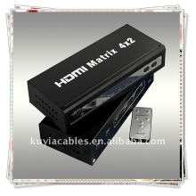Alta qualidade 4x2 HDMI Matrix 4 em 2 para fora HDMI matriz